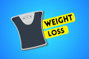 Weighing scales to represent weight loss
